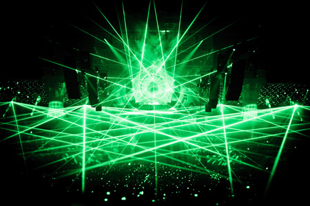laser vert en soirée